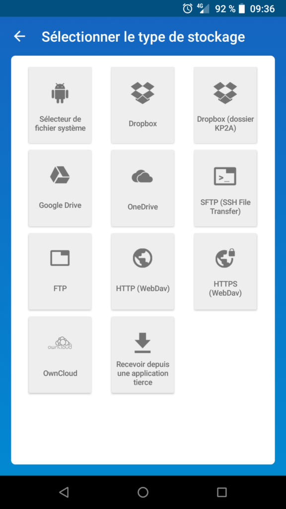 Keepass2Android et t la synchronisation SSH/SFTP