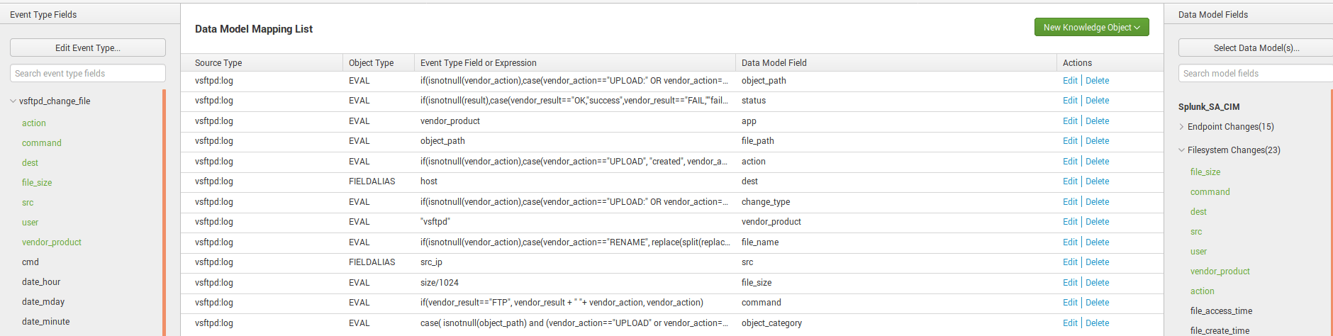 App Splunk Add-on Builder CIM mapping